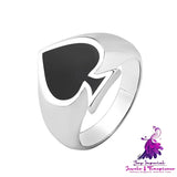 Magician Spade Titanium Steel Ring