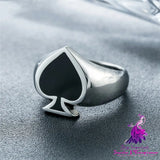 Magician Spade Titanium Steel Ring