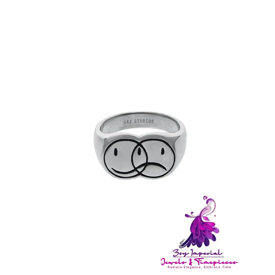 Men’s Hip Hop Titanium Steel Ring