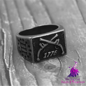 Vintage Titanium Steel Men’s Ring