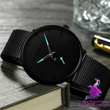 Ultra-thin Round Mesh Belt Men’s Watch