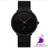 Ultra-thin Round Mesh Belt Men’s Watch