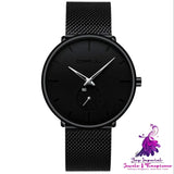 Ultra-thin Round Mesh Belt Men’s Watch