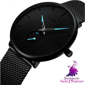 Ultra-thin Round Mesh Belt Men’s Watch