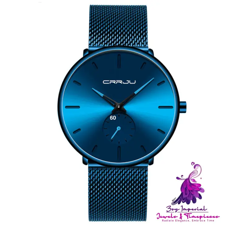 Ultra-thin Round Mesh Belt Men’s Watch