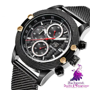 Sports Calendar Quartz Watch for Men