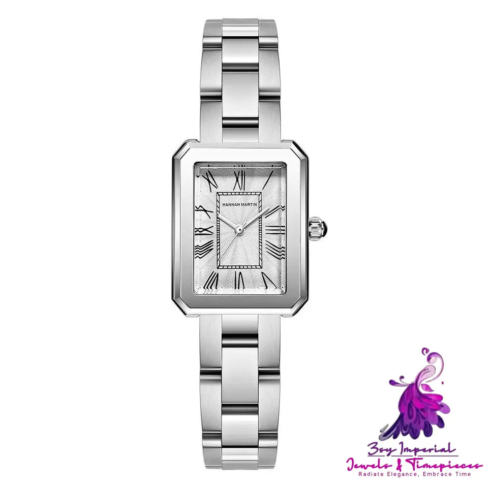 Vintage Roman Numerals Steel Watch