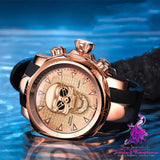 Sports Fashion Skull Pattern Waterproof Watch for Men