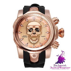 Sports Fashion Skull Pattern Waterproof Watch for Men