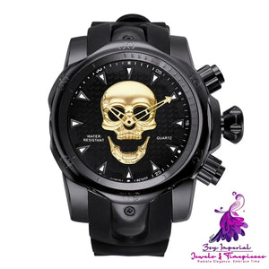 Sports Fashion Skull Pattern Waterproof Watch for Men