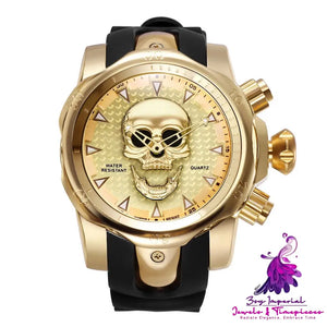 Sports Fashion Skull Pattern Waterproof Watch for Men