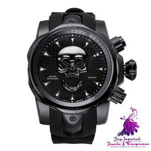 Sports Fashion Skull Pattern Waterproof Watch for Men