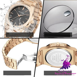 Solar Pattern Waterproof Quartz Watch