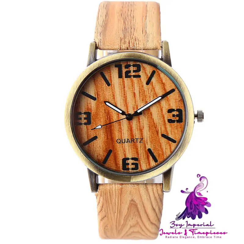 Wooden Grain Style Wristwatch