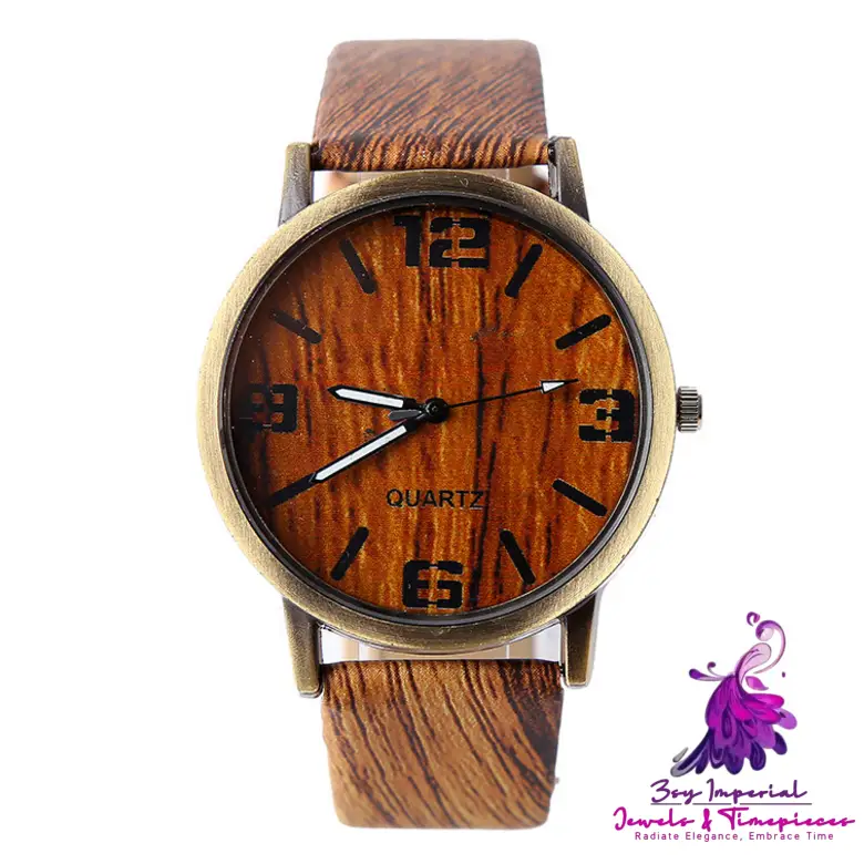 Wooden Grain Style Wristwatch