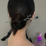 Chinese Style Rose Flower Metal Hairpin