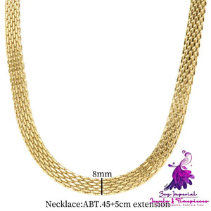 Metal Mesh Woven Clavicle Chain