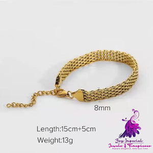 Metal Mesh Woven Clavicle Chain