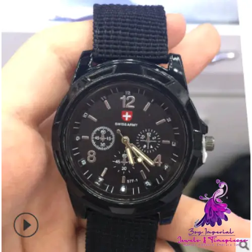 Military Cloth Weaving Belt Watch