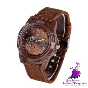 Military Cloth Weaving Belt Watch