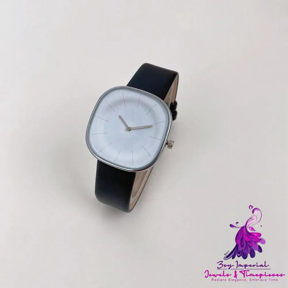 Simple Sugar Cube Milk Women’s Square Watch