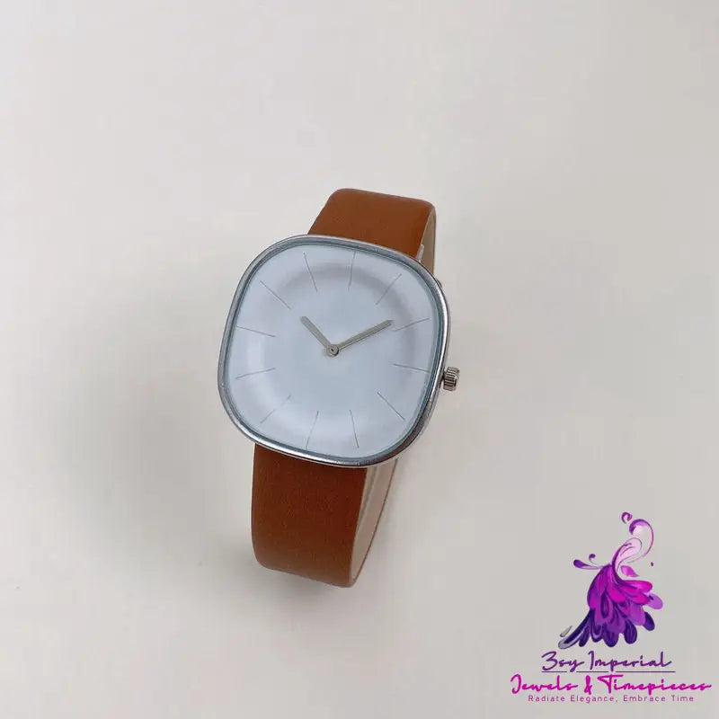 Simple Sugar Cube Milk Women’s Square Watch