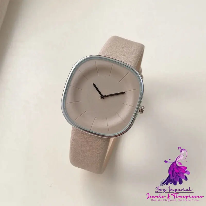 Simple Sugar Cube Milk Women’s Square Watch