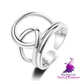 New Minimalist Winding Line S925 Sterling Silver Ring