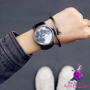 Starry Sky Moon Pattern Quartz Watch