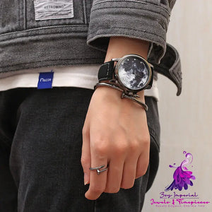 Starry Sky Moon Pattern Quartz Watch