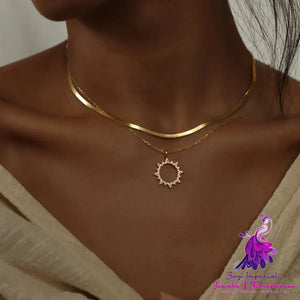 Minimalist Zircon Sun Necklace