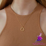 Minimalist Zircon Sun Necklace