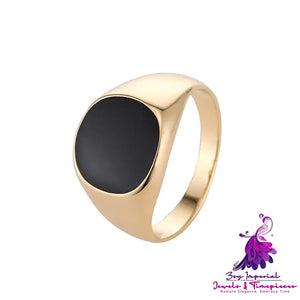 Smooth Oil Dripping Men’s Ring