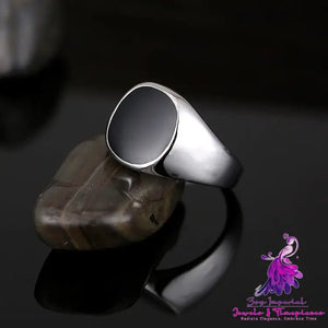 Smooth Oil Dripping Men’s Ring