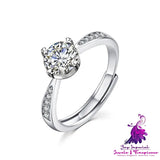 Moissanite Sterling Silver Ring