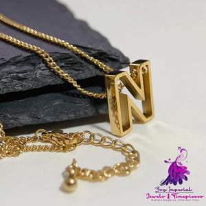 Titanium Steel Monogram Necklace