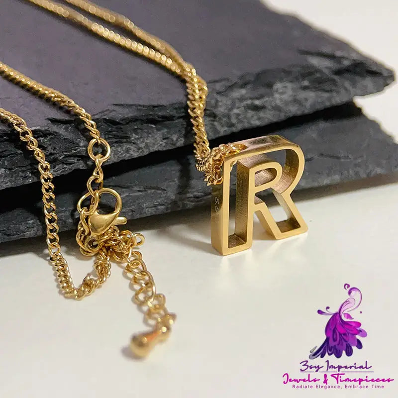 Titanium Steel Monogram Necklace