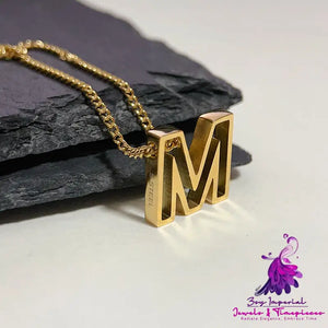 Titanium Steel Monogram Necklace