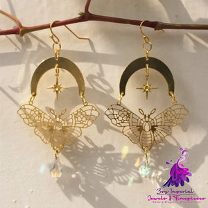 Moth Moon Star Earrings