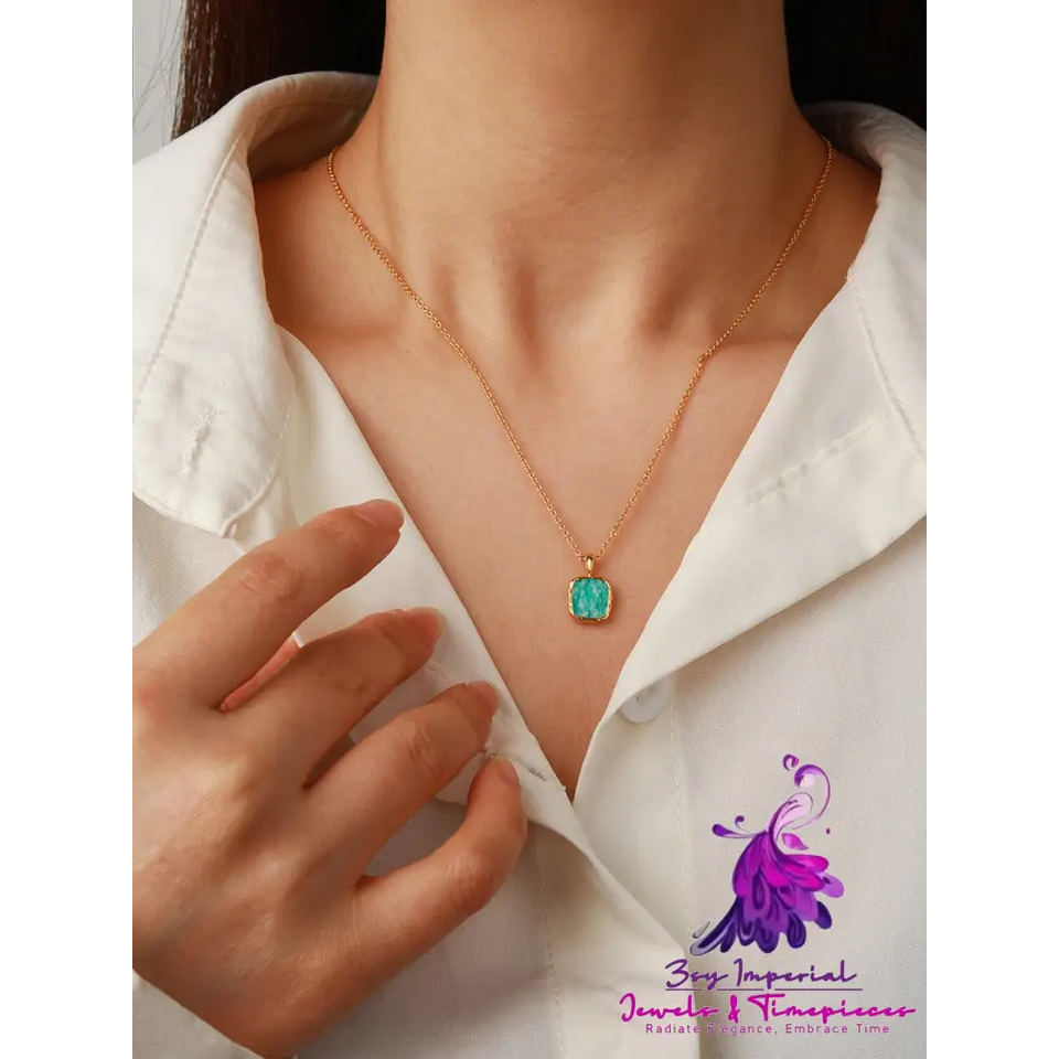 Simple Natural Tianhe Stone Moonlight Necklace