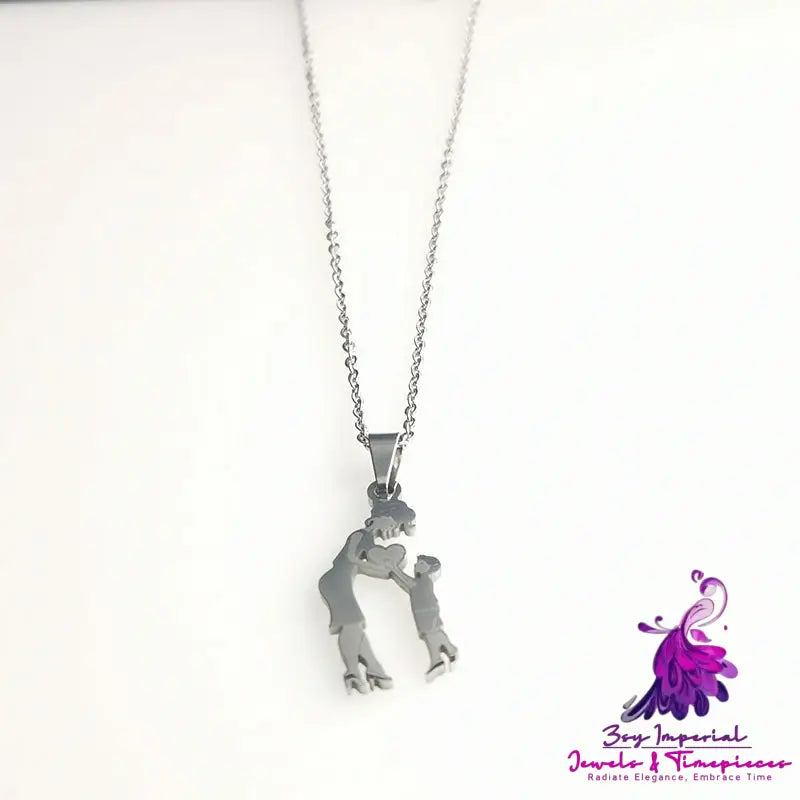 Titanium Steel Pendant Mother’s Day Necklace Is Fashionable