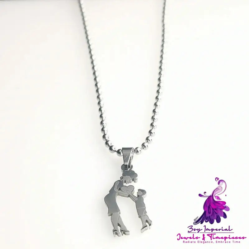 Titanium Steel Pendant Mother’s Day Necklace Is Fashionable