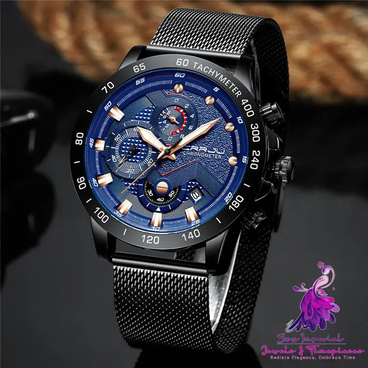 Stainless Steel Multi-Function Watch