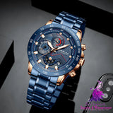 Stainless Steel Multi-Function Watch