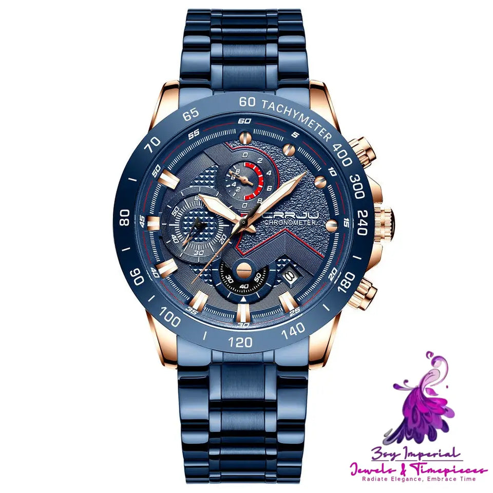 Stainless Steel Multi-Function Watch