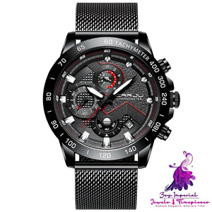 Stainless Steel Multi-Function Watch