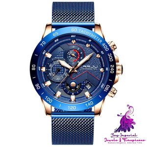 Stainless Steel Multi-Function Watch