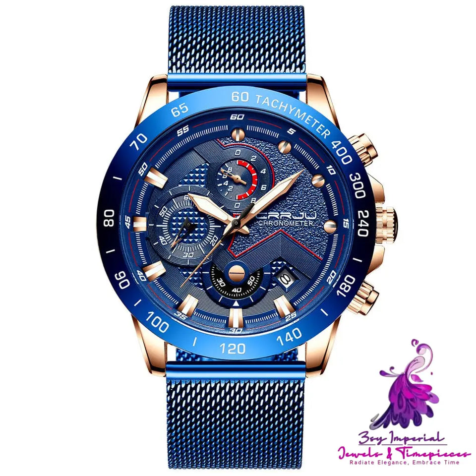 Stainless Steel Multi-Function Watch