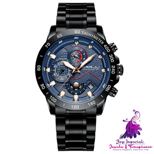 Stainless Steel Multi-Function Watch