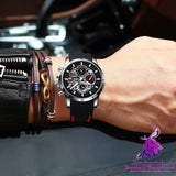 Multifunctional Skeleton Design Quartz Watch